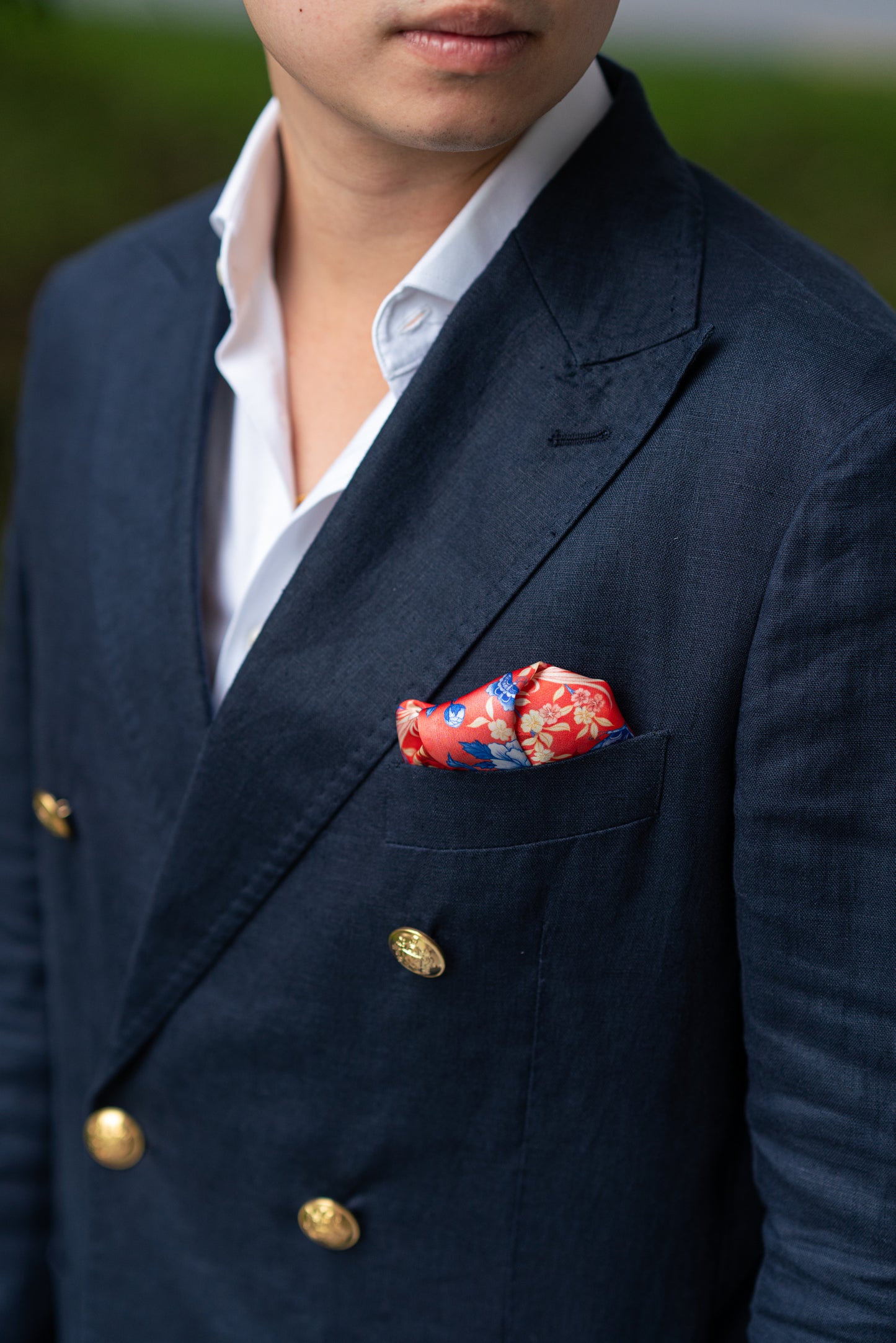 Birds & Butterfly Pocket Square