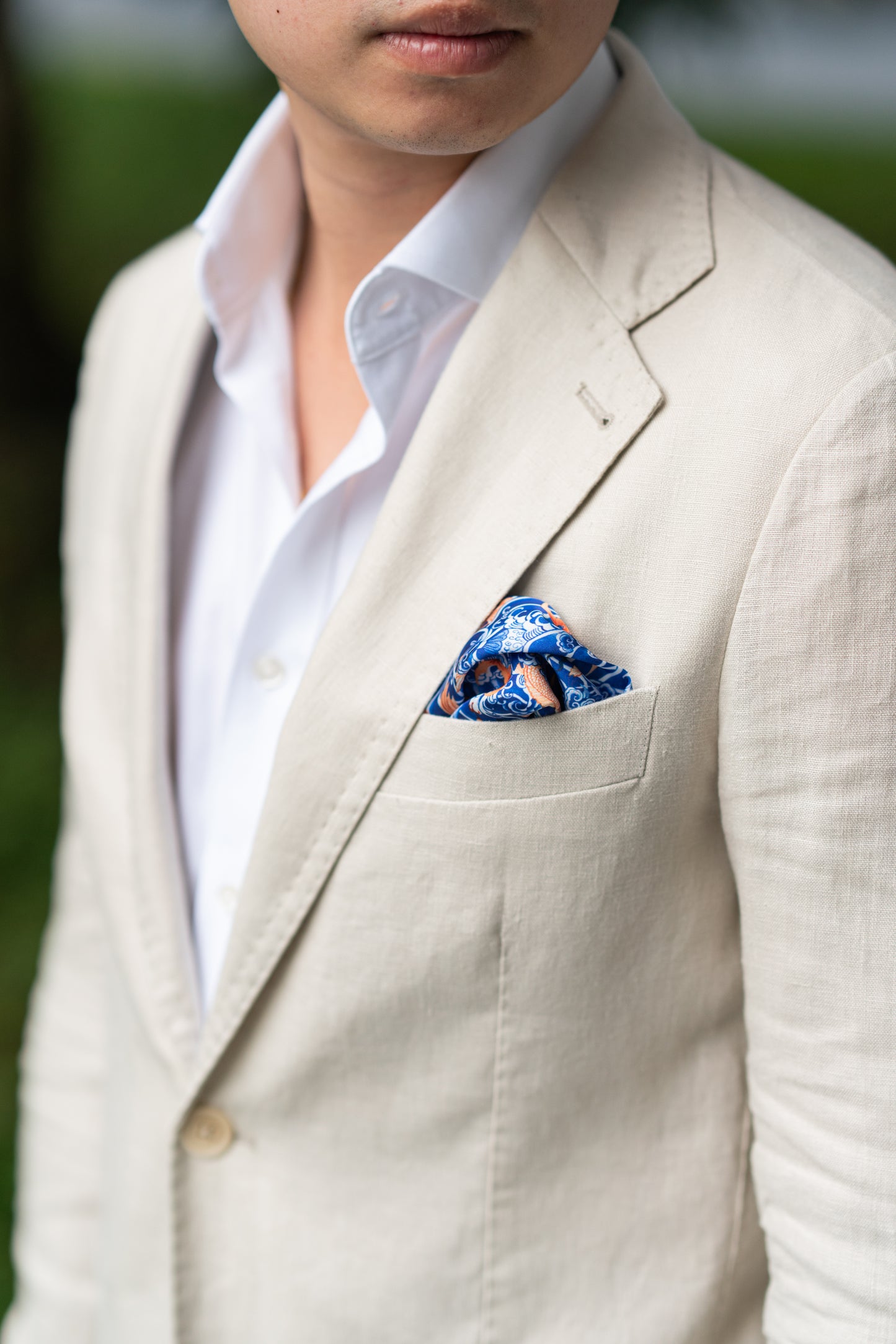 Oriental Wave Pocket Square