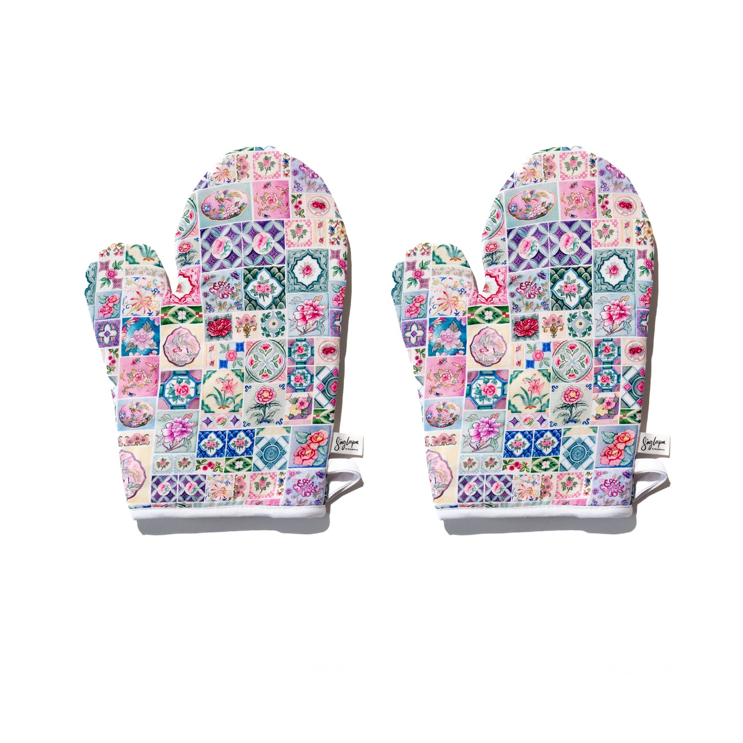 Peranakan Tile Oven Mittens